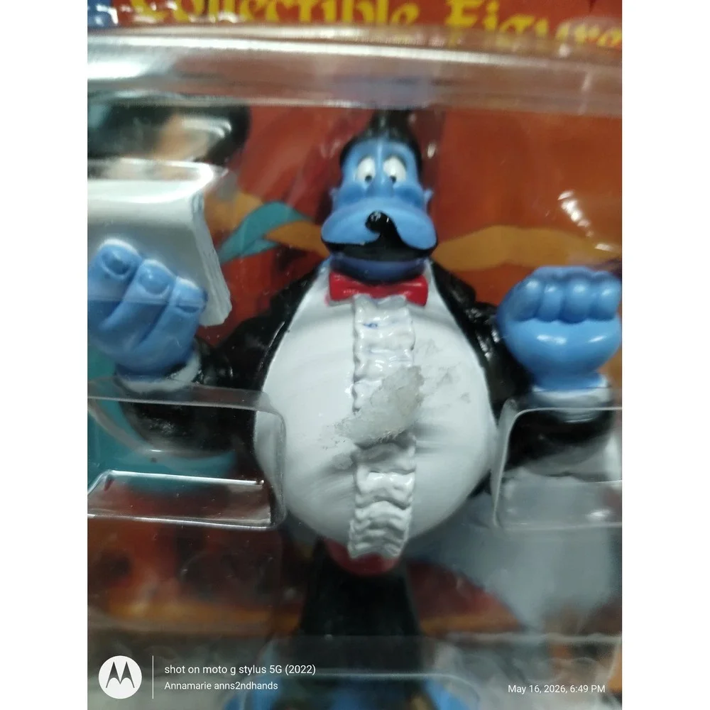 Disney Aladdin Genie Tuxedo Collectible Figure Mattel Vintage 90s New Sealed